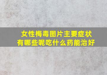 女性梅毒图片主要症状有哪些呢吃什么药能治好