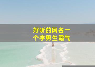 好听的网名一个字男生霸气