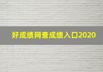 好成绩网查成绩入口2020