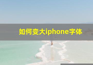 如何变大iphone字体