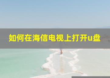 如何在海信电视上打开u盘