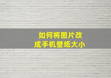 如何将图片改成手机壁纸大小