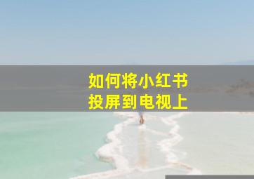 如何将小红书投屏到电视上