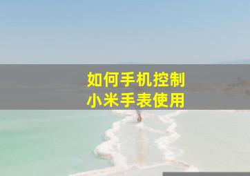 如何手机控制小米手表使用