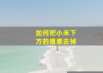 如何把小米下方的搜索去掉