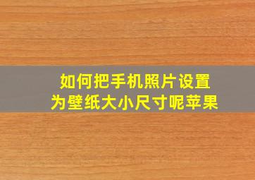 如何把手机照片设置为壁纸大小尺寸呢苹果