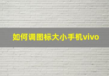 如何调图标大小手机vivo