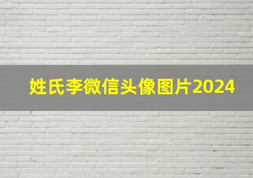 姓氏李微信头像图片2024