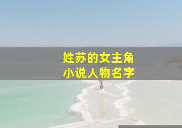 姓苏的女主角小说人物名字