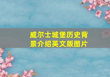 威尔士城堡历史背景介绍英文版图片