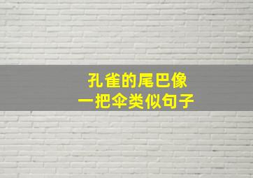 孔雀的尾巴像一把伞类似句子