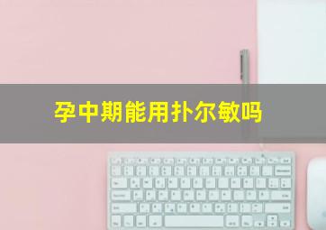 孕中期能用扑尔敏吗