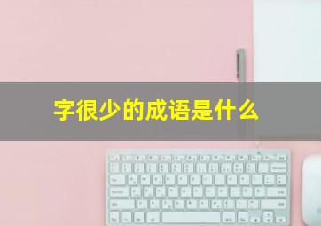 字很少的成语是什么