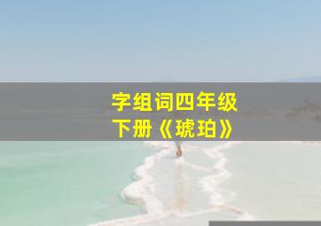 字组词四年级下册《琥珀》