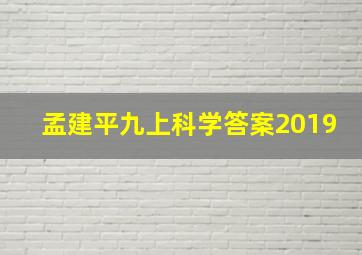 孟建平九上科学答案2019