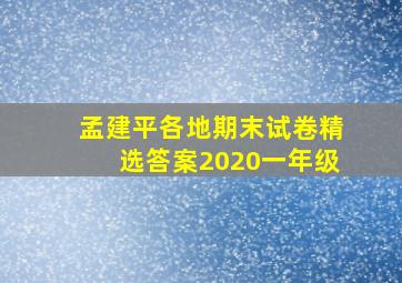 孟建平各地期末试卷精选答案2020一年级