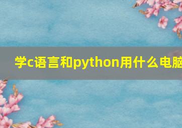 学c语言和python用什么电脑