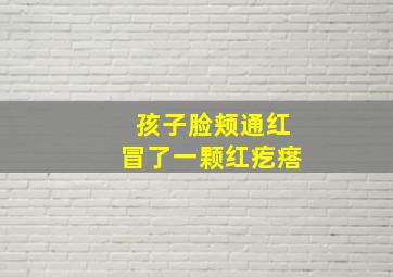 孩子脸颊通红冒了一颗红疙瘩