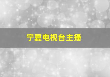 宁夏电视台主播