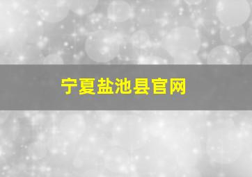 宁夏盐池县官网