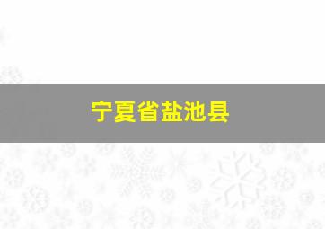 宁夏省盐池县