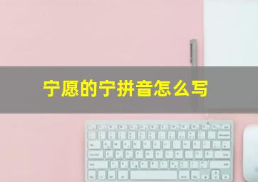 宁愿的宁拼音怎么写