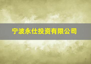 宁波永仕投资有限公司