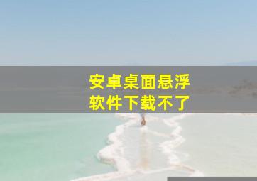 安卓桌面悬浮软件下载不了