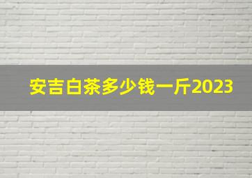 安吉白茶多少钱一斤2023