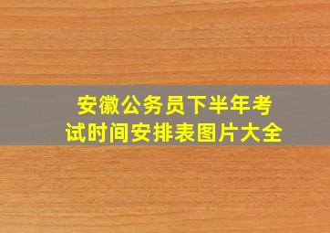 安徽公务员下半年考试时间安排表图片大全