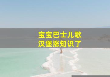 宝宝巴士儿歌汉堡涨知识了