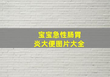 宝宝急性肠胃炎大便图片大全