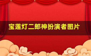 宝莲灯二郎神扮演者图片