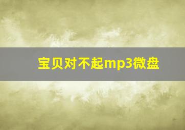 宝贝对不起mp3微盘