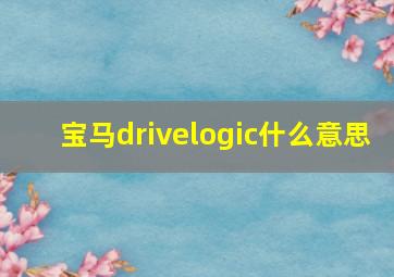 宝马drivelogic什么意思