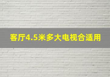 客厅4.5米多大电视合适用