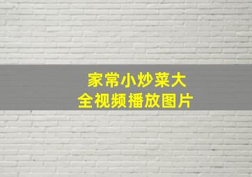 家常小炒菜大全视频播放图片