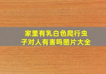 家里有乳白色爬行虫子对人有害吗图片大全