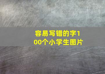 容易写错的字100个小学生图片