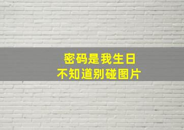 密码是我生日不知道别碰图片