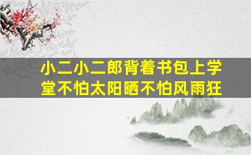 小二小二郎背着书包上学堂不怕太阳晒不怕风雨狂