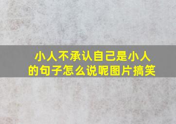 小人不承认自己是小人的句子怎么说呢图片搞笑