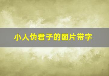 小人伪君子的图片带字