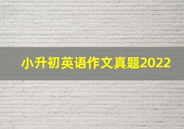 小升初英语作文真题2022