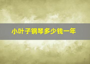 小叶子钢琴多少钱一年