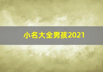 小名大全男孩2021