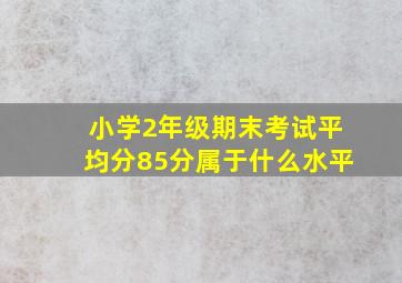 小学2年级期末考试平均分85分属于什么水平