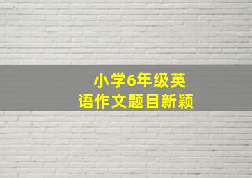 小学6年级英语作文题目新颖