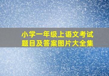 小学一年级上语文考试题目及答案图片大全集