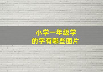 小学一年级学的字有哪些图片